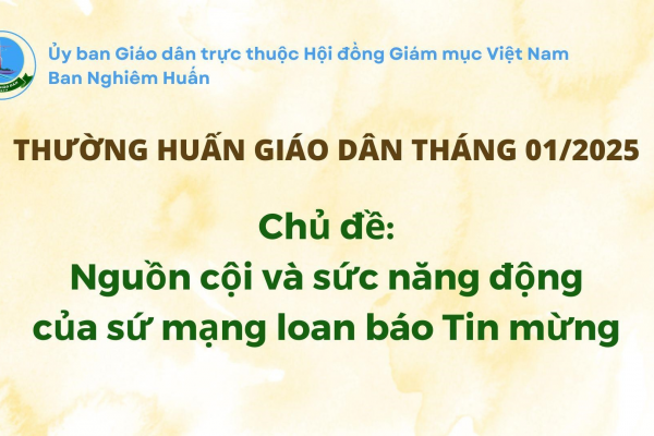 Ủy ban Giáo dân - Thường huấn tháng 01/2025: Nguồn cội và sức năng động của sứ mạng loan báo Tin Mừng