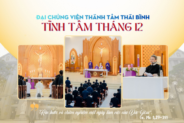 Đại Chủng viện Thánh Tâm Thái Bình tĩnh tâm tháng 12/2025
