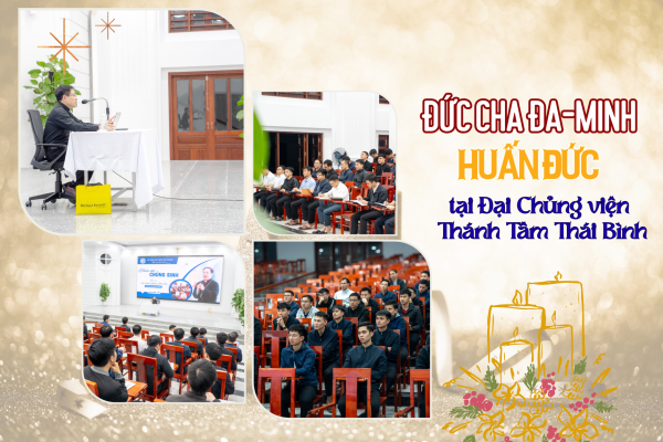 Đức cha Đa Minh huấn đức tại Đại Chủng viện Thánh Tâm Thái Bình