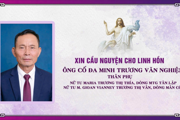 Cáo phó: Ông Cố Đa Minh Trương Văn Nghiệm
