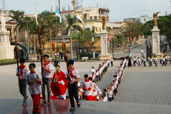 Các khối Giáo lý Giáo xứ Nhà Thờ Chính Tòa hân hoan rước Lá - 2013