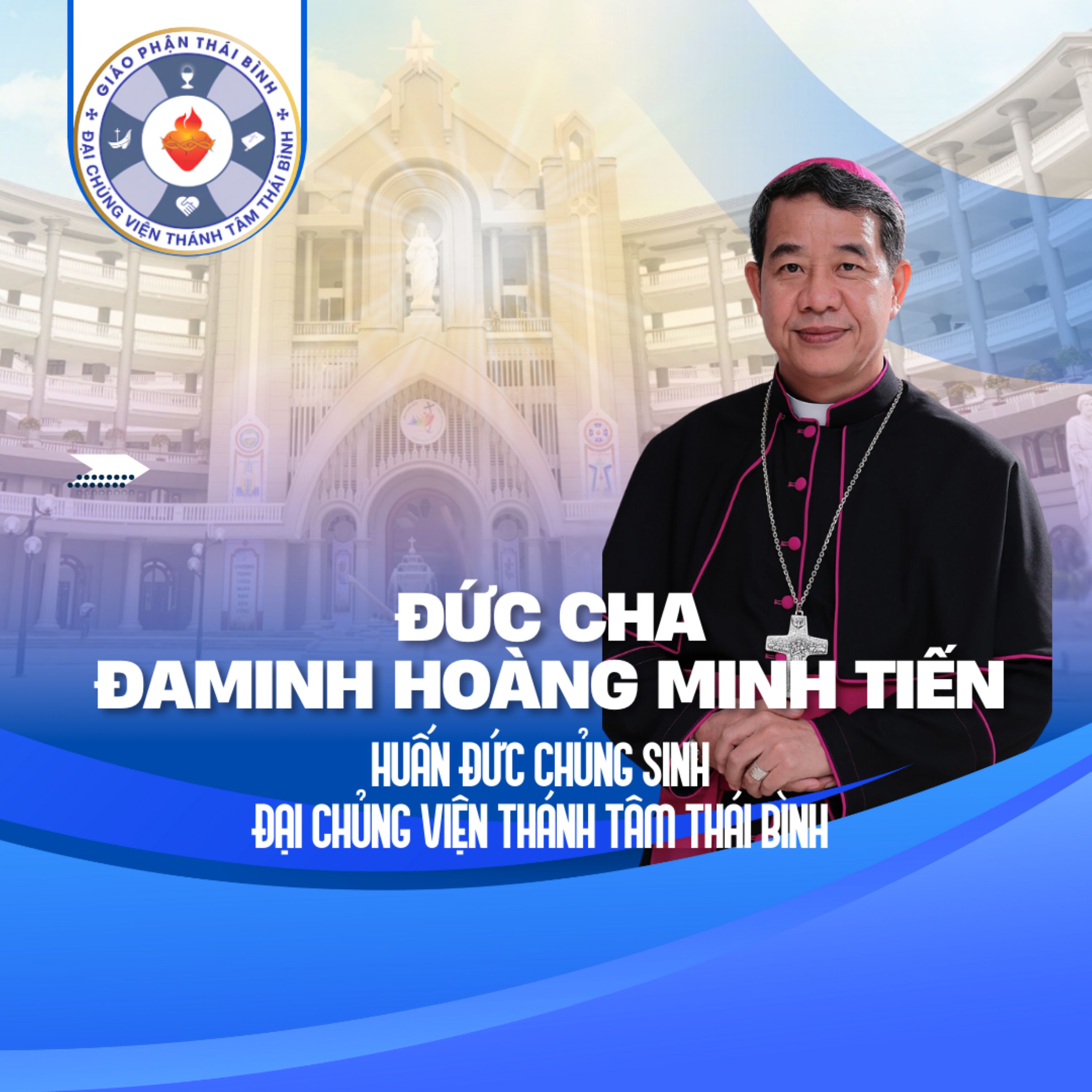 Đức cha Đa Minh Hoàng Minh Tiến huấn đức chủng sinh Đại Chủng viện Thánh Tâm Thái Bình