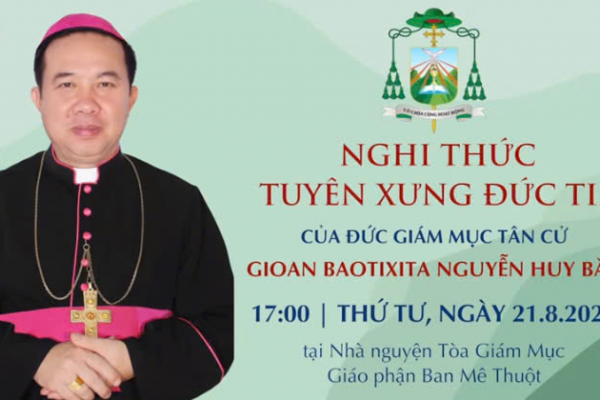 Nghi thức Tuyên xưng Đức tin của Đức Giám mục tân cử Gioan Baotixita Nguyễn Huy Bắc