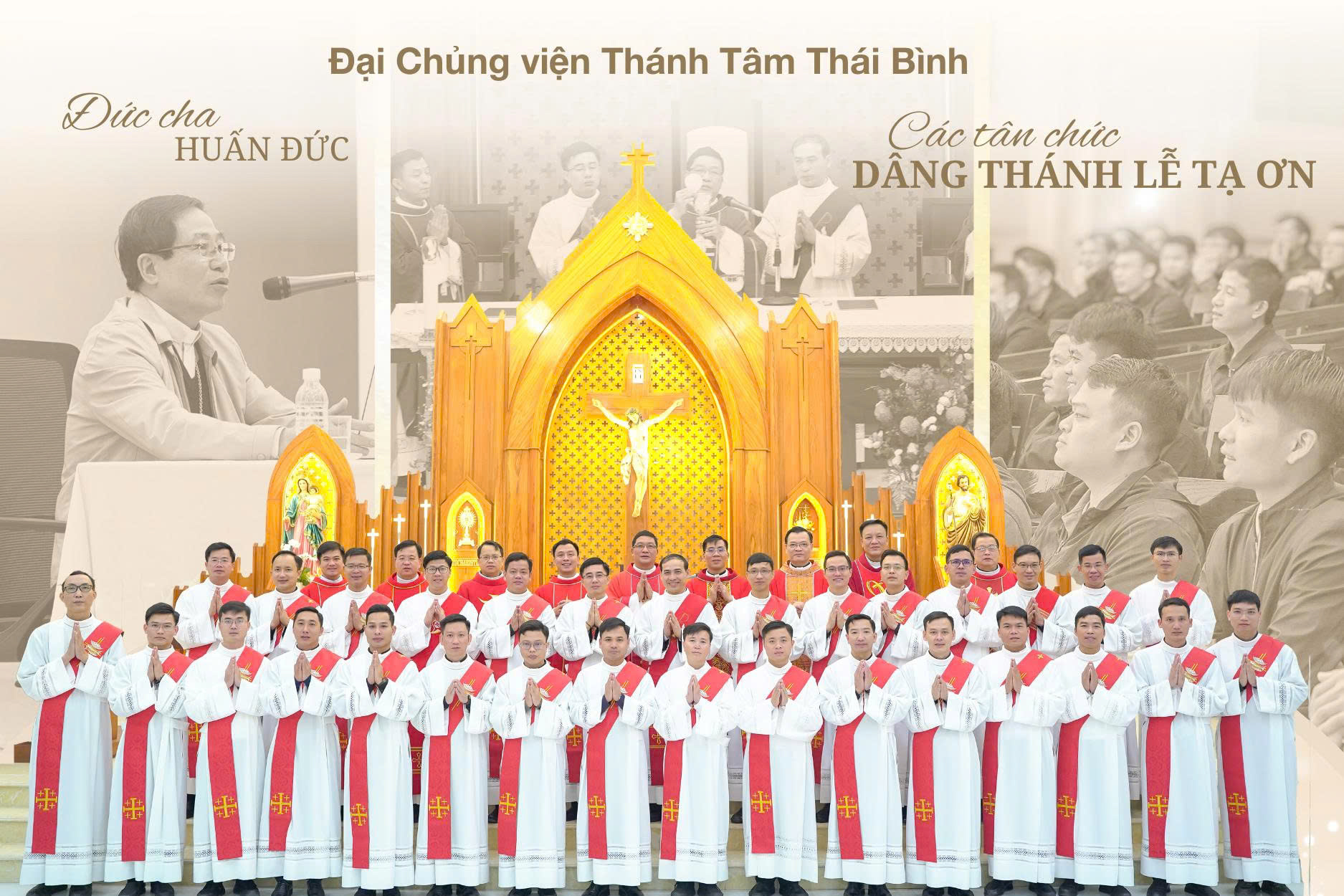 Giờ huấn đức của Đức cha Đa-minh và Thánh lễ Tạ ơn của quý tân chức tại Đại Chủng viện Thánh Tâm Thái Bình