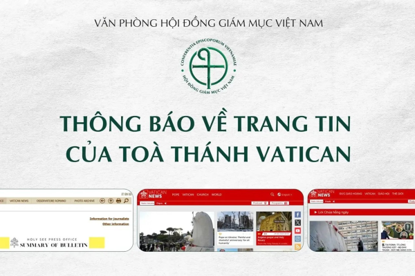 Văn phòng Hội đồng Giám mục Việt Nam: Thông báo về Trang tin của Toà Thánh Vatican