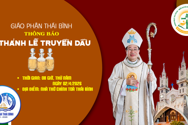 Thông báo Thánh lễ Truyền Dầu năm 2026