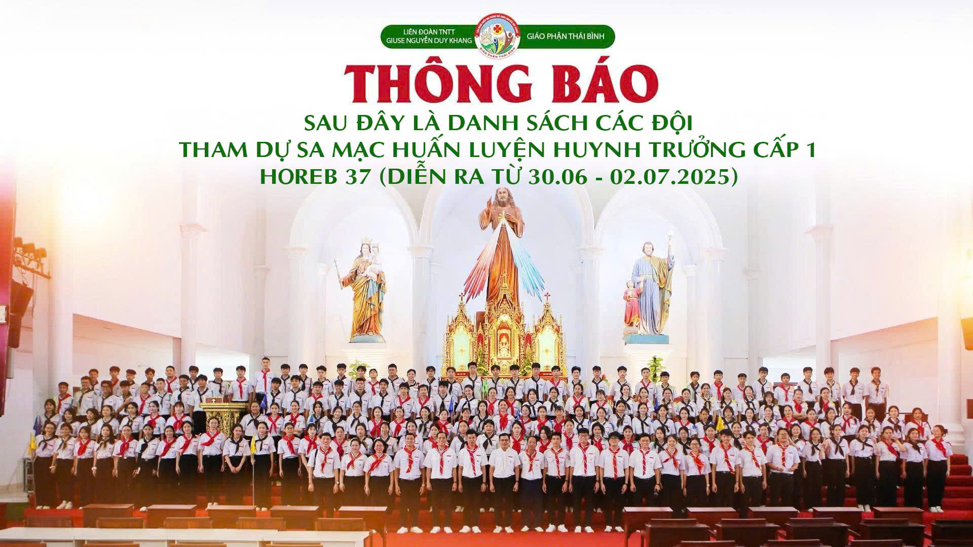 Liên Đoàn TNTT Giuse Khang: Danh sách SMS tham dự Sa Mạc huấn luyện Huynh trưởng Horeb 37