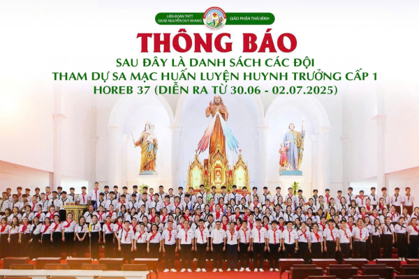 Liên Đoàn TNTT Giuse Khang: Danh sách SMS tham dự Sa Mạc huấn luyện Huynh trưởng Horeb 37