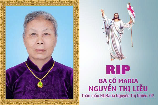 Cáo phó: Bà cố Maria Nguyễn Thị Liễu