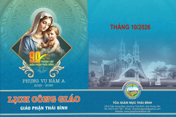 Lịch Công Giáo - Giáo phận Thái Bình. Tháng 10/2026