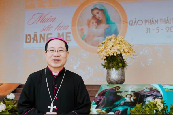 Tâm tình Đức Cha Đa Minh nhân ngày “Đồng tiến hoa mừng kính Mẹ Maria” Giáo Phận Thái Bình năm 2024