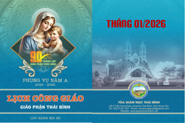 Lịch Công Giáo - Giáo phận Thái Bình. Tháng 01/2026